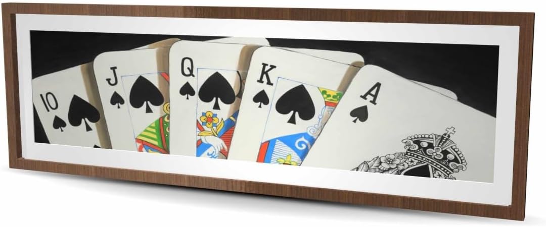 Begin Home Decor C1FM2060S84DH0 20 x 60 in. Card Game Spades Royal Flush Closeup - Man Cave Decor Print