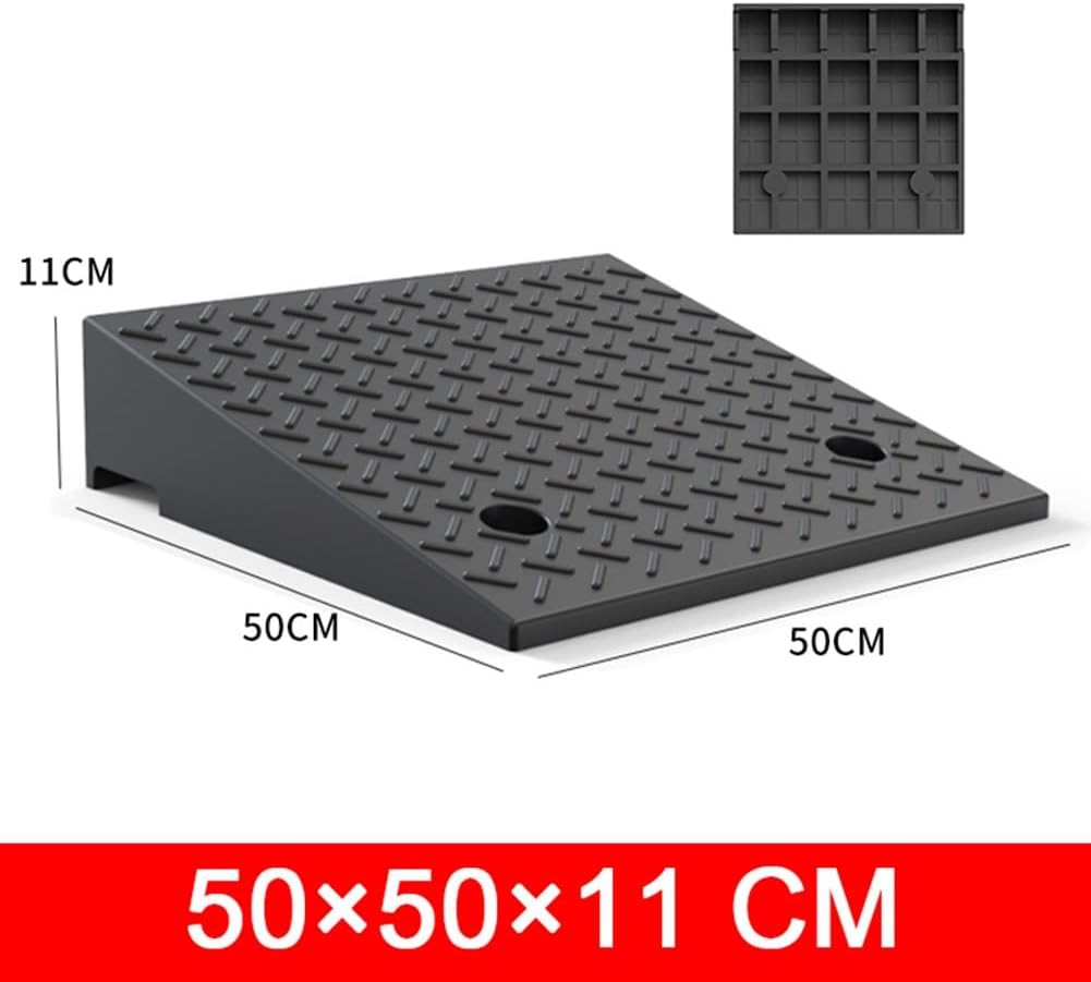 Rubber Curb Ramps (2-8 inch Rise),Heavy Duty Threshold Ramps for Cars Vehicles Motorcycle Bicycles(Height 11cm/4.3inch)