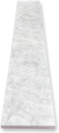 Tenedos 6x60 Marble Threshold Shower Curb Italian Carrara Bianco Greyish Floor Transition Tile (Saddle) Polished for Doorway, Bathroom Vanity Backsplash, Window Sill