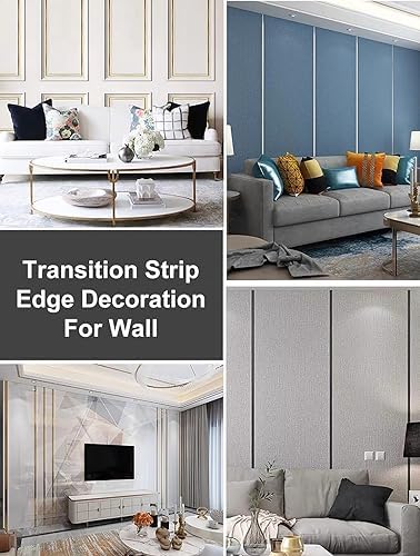 White Aluminum T-Molding Transition Strip for Wood to Tile, Waterproof Floor Gap Cover Edging Trim, Doorway Threshold Bar - 90cm (35.4')