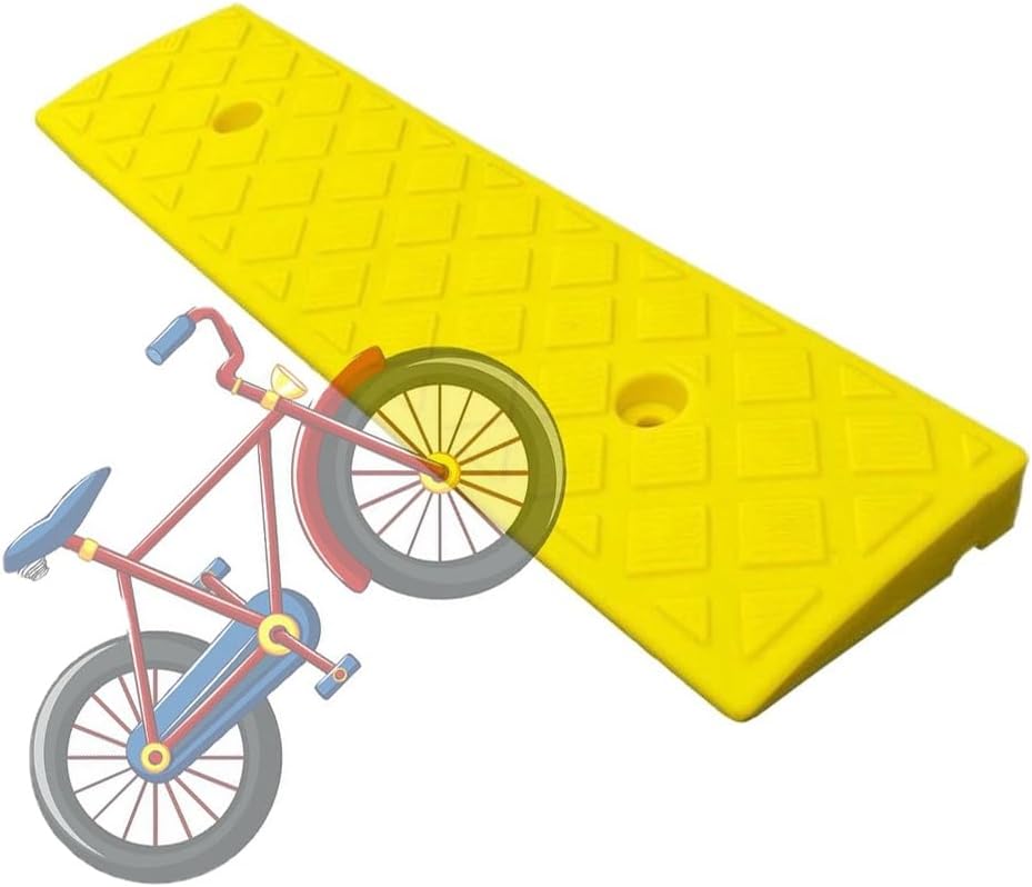 Portable Threshold Ramps 4' 5' 6' 7' 8' Rise, Non-Slip Kerb Ramps Step Ramp, Wheelchair Ramps for Doorways, Entryway, Steps, Garage(Yellow,40x60x22cm)