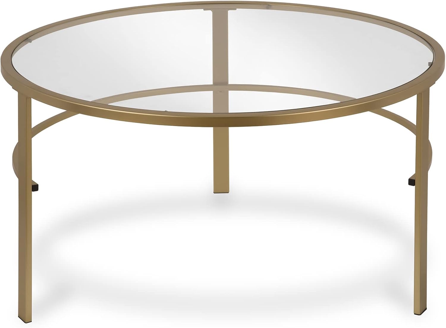Henn&Hart Round Nested Coffee Table in Brass, Coffee Table coffee tables for living room, studio apartment essentials