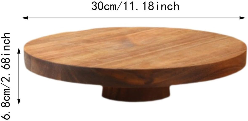 Wood Cake Stand Farmhouse Cake Pedestal Cheese Board Serving Platter for Party Crafts Festivals Home Decorations Housewarming