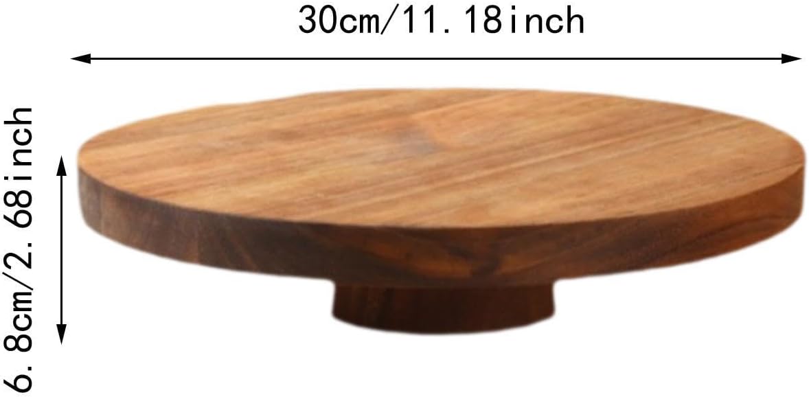 Wood Cake Stand Farmhouse Cake Pedestal Cheese Board Serving Platter for Party Crafts Festivals Home Decorations Housewarming