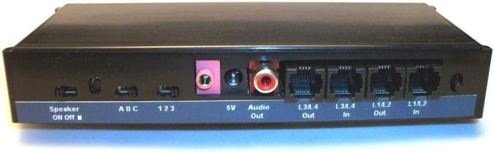 iHold A4LP 4-Line Music On Hold Player system for all corded or cordless 2 line or 4 line telephones, 'All-In-One' Music On Hold adapter plus mp3 On-Hold Music Player