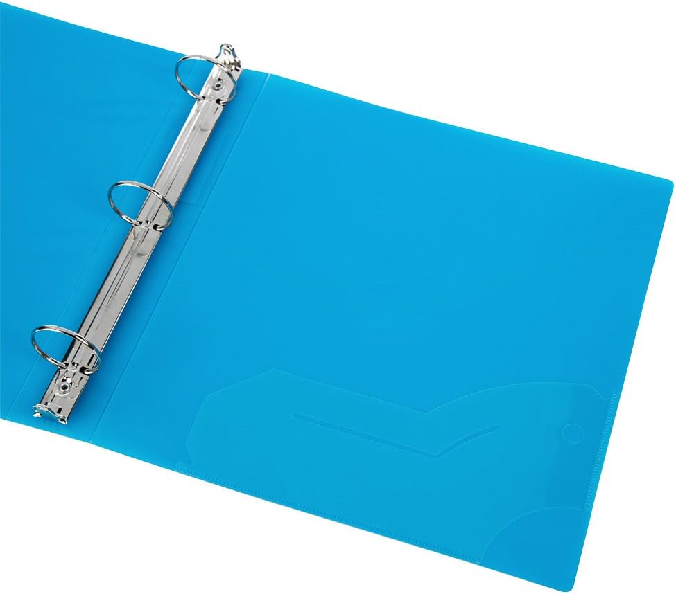 Filexec 3 Ring Binder, 1.5 Inch Capacity, Frosted, Letter Size, Blueberry, Strawberry, Grape, Lemon, Lime, Tangerine (50160-6493) (Pack of 24)