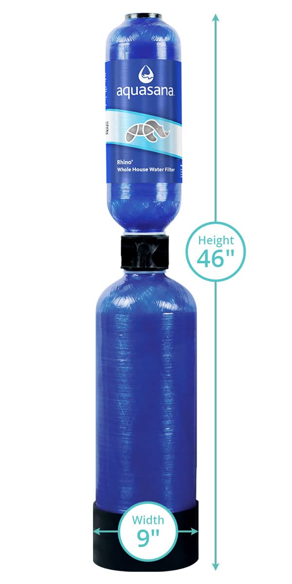 Aquasana Rhino Whole House Filter Replacement Tank for Rhino Chlorine - 1,000,000 Gallons - Carbon & KDF Filtration - Reduces 97% of Chlorine - WH-1000R
