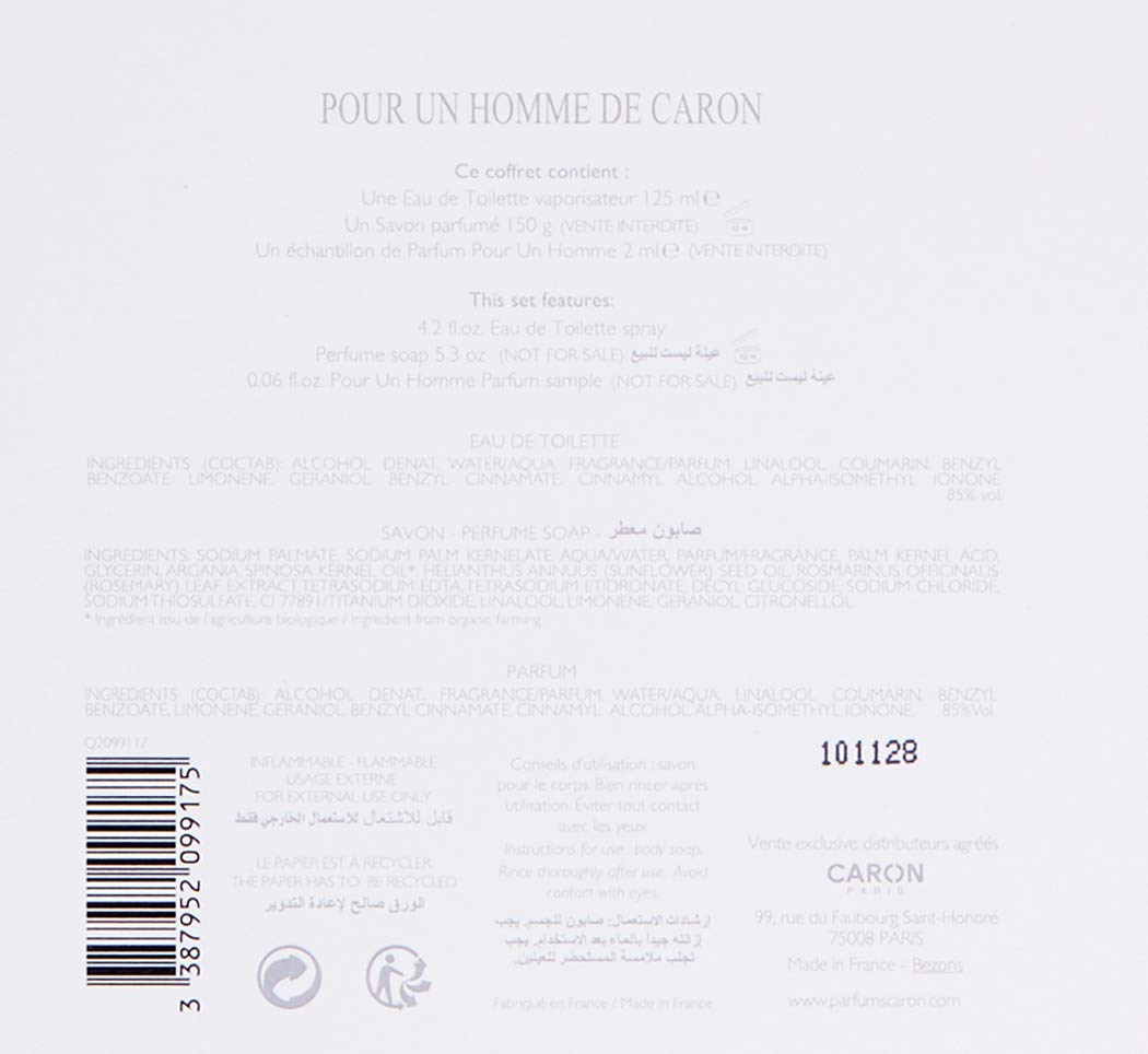 Caron Paris Pour Un Homme De Caron Gift Set for Men