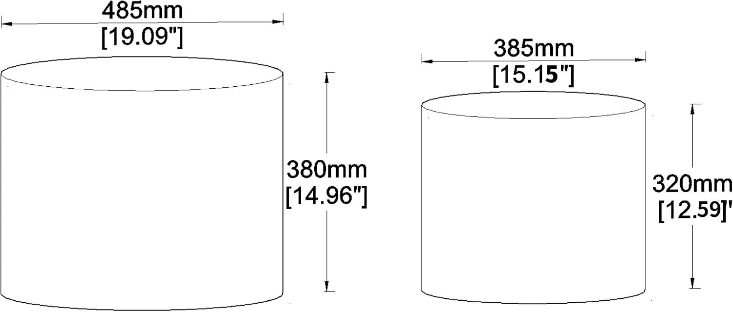 Round Coffee Table Set of 2, Modern Leather Circle Accent Tables, Minimalist MDF Coffee Table Sets for Living Room, Bedroom, Office & Balcony(Brown)