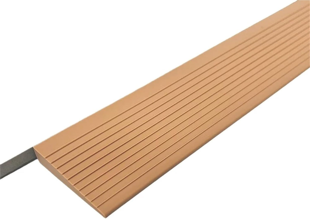 1pc0.9mX5cm/7.5cm Self-Adhesive Ramp Mat Multi-Purpose Floor Transition Strip Easy Install Non-Slip Doorway Threshold Ram Home(Brown,0.9mX7.5cm)