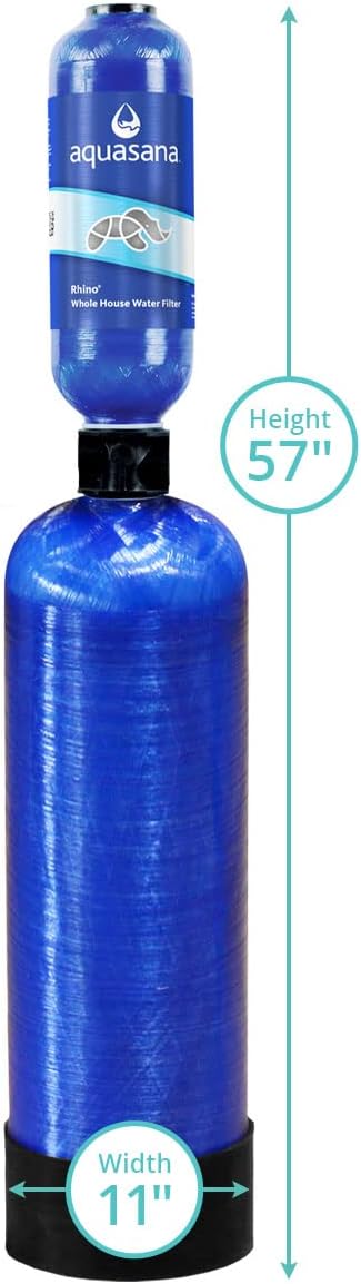 Aquasana Rhino Whole House Filter Replacement Tank for Rhino Chlorine Max Flow - 1,000,000 Gallons - Carbon & KDF Filtration - Reduces 97% of Chlorine - WH-1010R