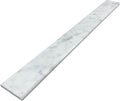 Italian White Carrara Polished Marble Threshold Double Bevel for Floor Transitions (4' x 60')