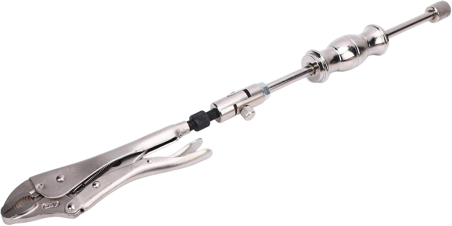 Brilluxa Slide Hammer, Locking Pliers Puller Set with Swivel Grip, 9 Inch 2 lb Slide Hammer Extractor Tool for CV Axle Seal Boot Nail Bolt Pin Removal, Auto Repair Kit