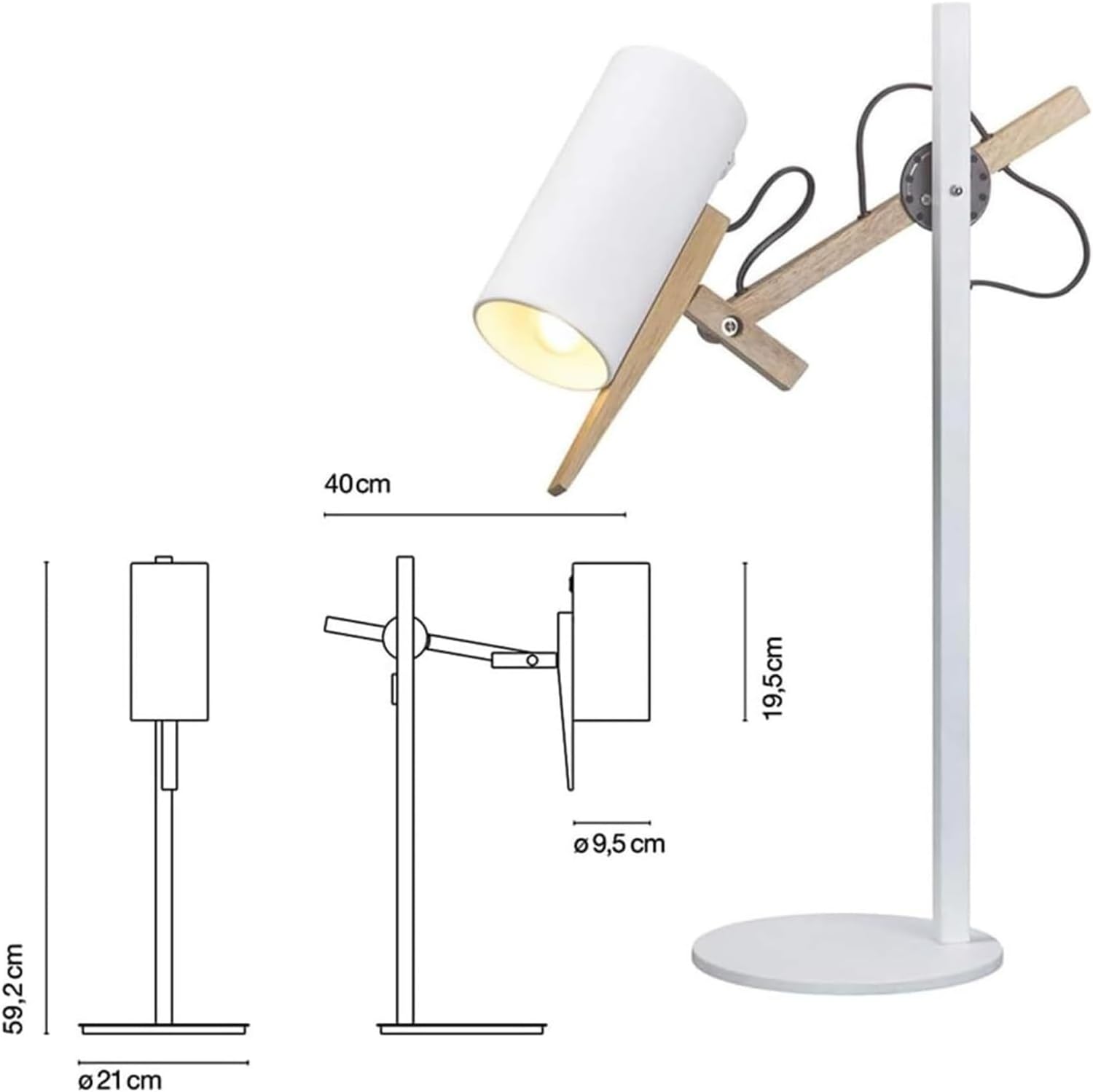 Multifunctional Solid Rocker Tabletop Bedroom nightstand Living Room Light Color Simple Table Lamps, Lighting Chandelier