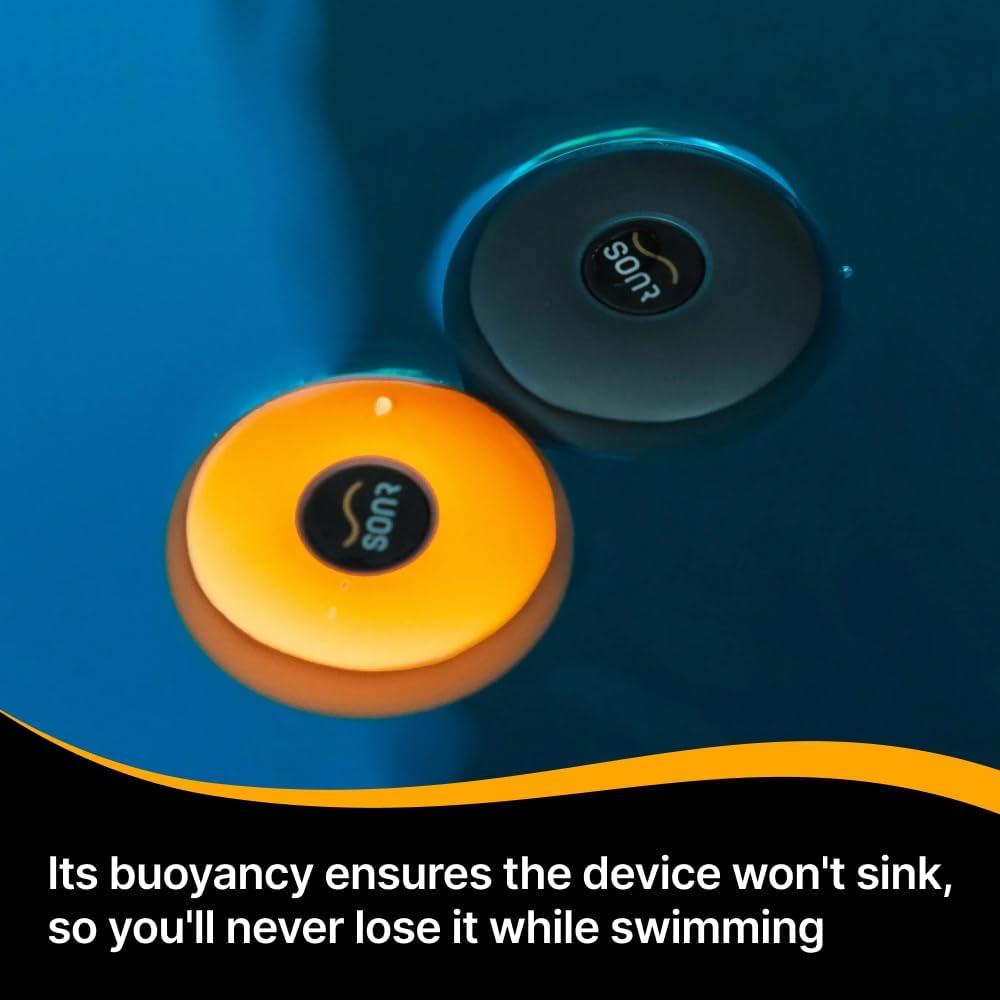 SONR Music 2-in-1 Bundle: Sunny Yellow Open-Ear Underwater Music Player for Swimmers with Matching Storage Case