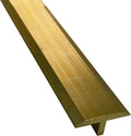 T-Shaped Brass Transition Strip, Doorway Threshold for Wood to Tile, Floor Wall Edging Trim, Gap Cover Strips, 1.5 cm Wide
