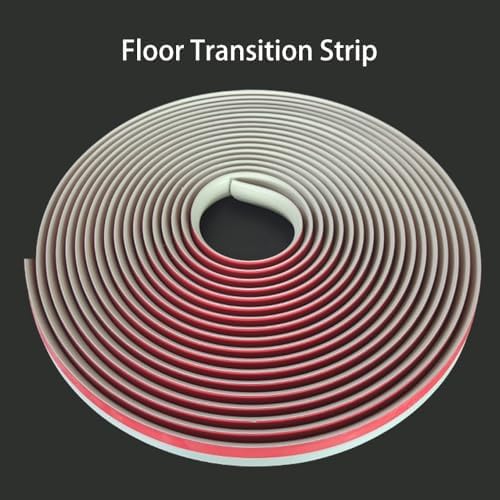 Self-Adhesive Carpet Edging Trim - Cuttable Rubber Floor Reducer Strip for Doorway Thresholds - Ideal for Varying Height - Easy Installation