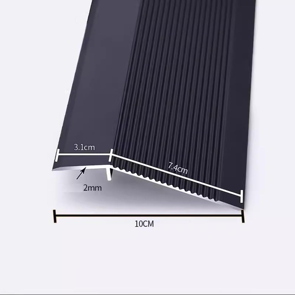 HCZION Threshold Strip 36 Inch Doorways Threshold Ramps, Door Floor Transition Threshold Strip, Threshold Reducer Aluminum Edge Trim, Height: 0.39-1.57inch (Color : Grey, Size : 10pcs)