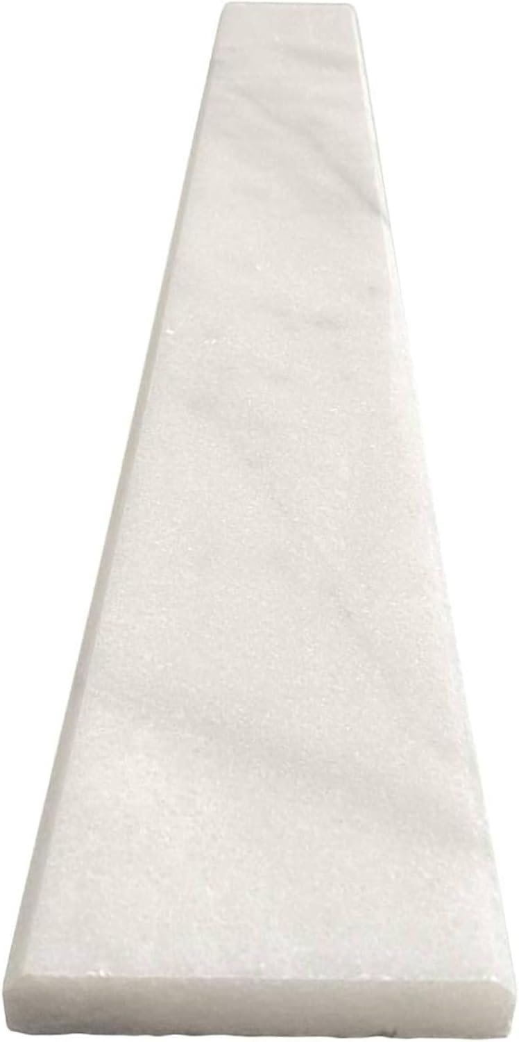 Tenedos Calacatta Gold Marble Threshold (Marble Saddle) – 4'x30' Polished, Premium Natural Stone for Doorway Transitions, Shower Curbs, Window Sills, and Floor Edging