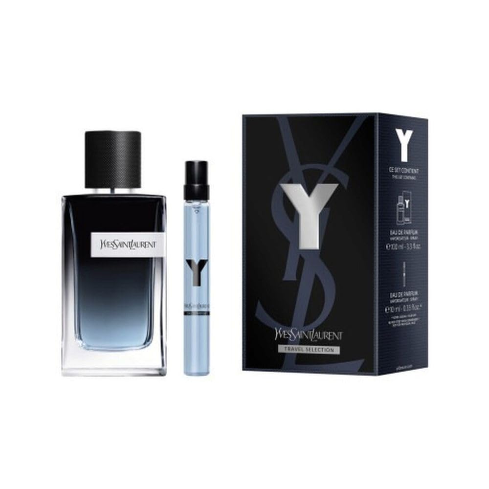 Y by Yves Saint Laurent for Men - 2 Pc Gift Set 3.3oz EDP Spray (Refillable), 0.33oz EDP Spray (Mini)