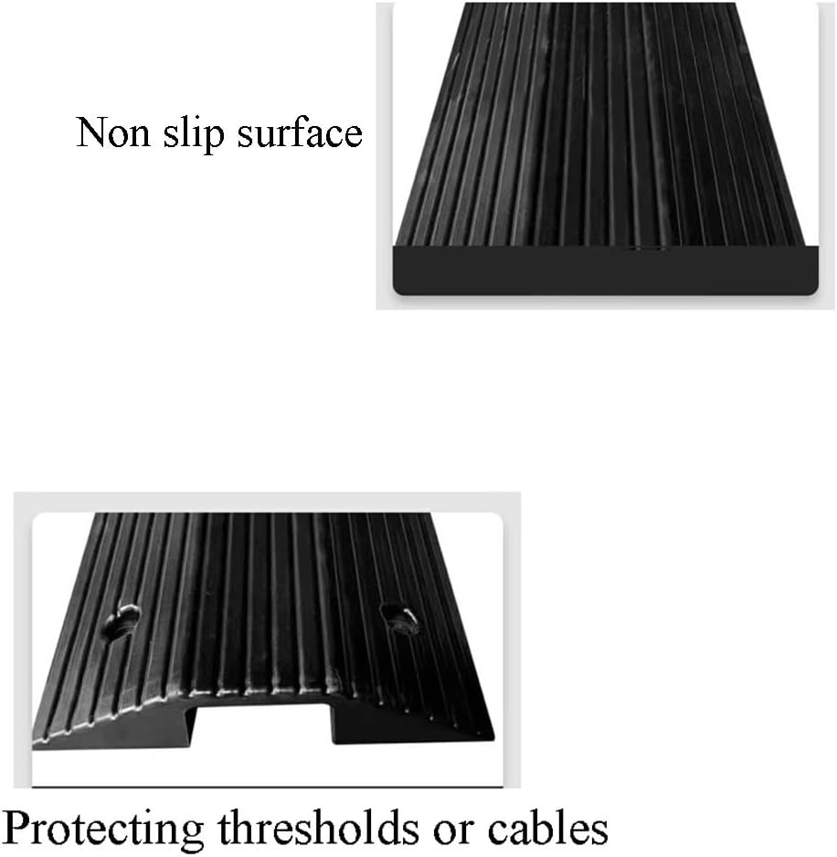 Portable Rubber Wheelchair Ramp ， Curb Ramp for Door/Garage Entry, 2-3in Rise, Transition Ramp for Home Shed/Walker, Handicap Ramp