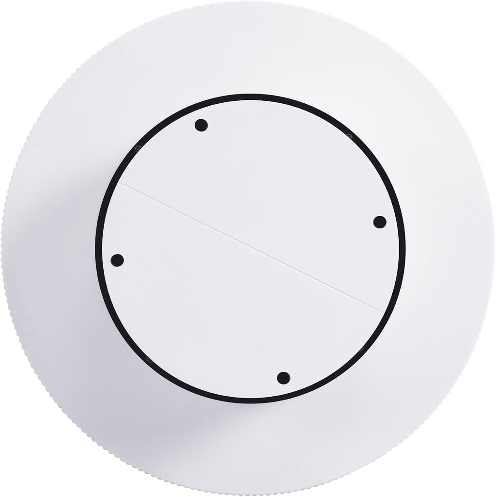 SOFTSEA Round Coffee Table for Living Room, Modern Drum Center Table, Fluted Side Table with Sturdy Base for Bedroom, Office, Apartment, 35.4'L x 35.4'W x 16.7'H, White