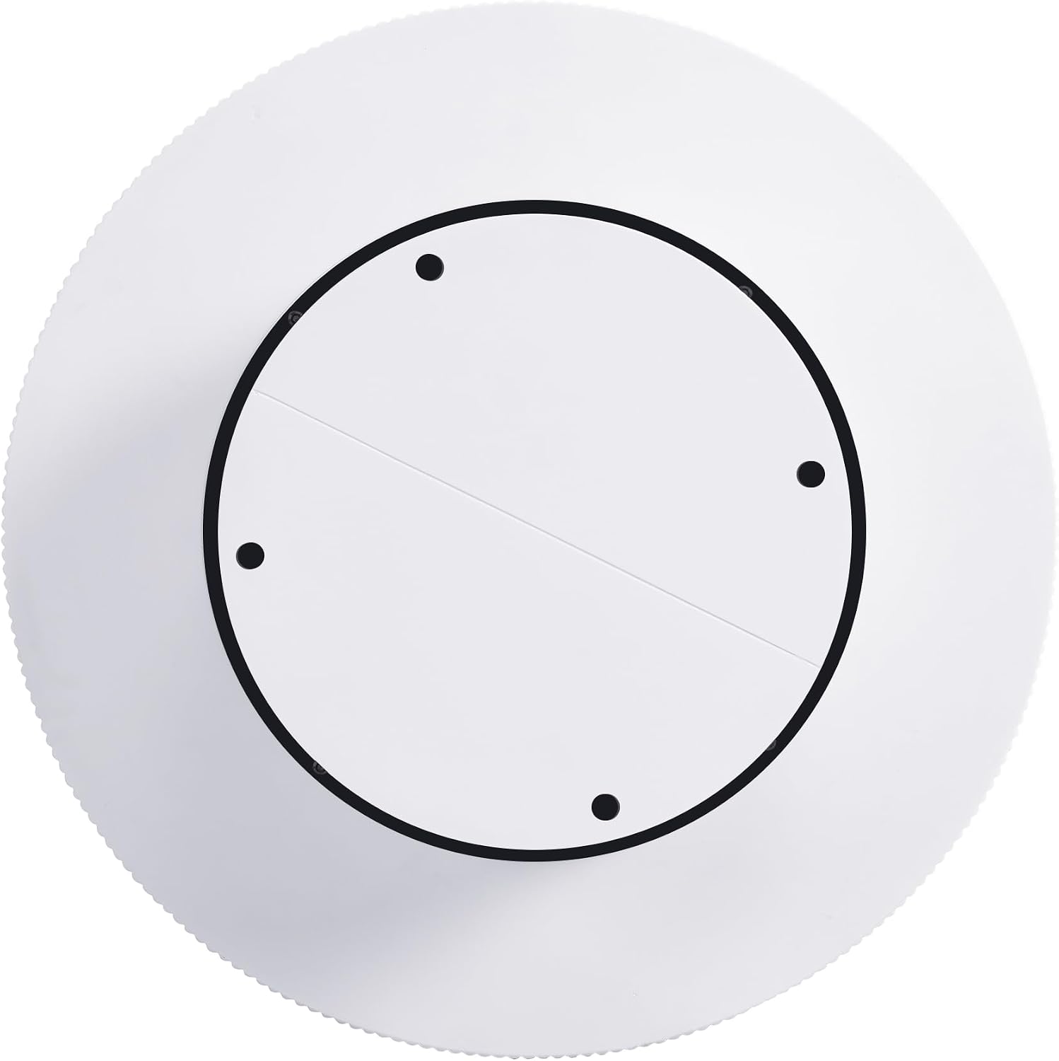 SOFTSEA Round Coffee Table for Living Room, Modern Drum Center Table, Fluted Side Table with Sturdy Base for Bedroom, Office, Apartment, 35.4'L x 35.4'W x 16.7'H, White