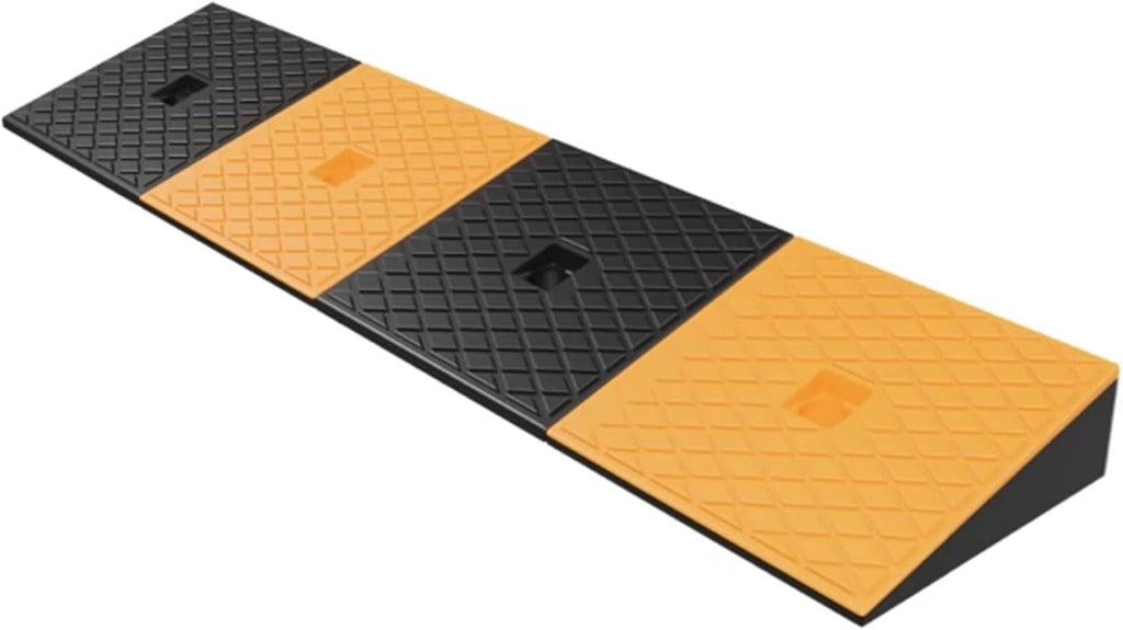 Rubber Curb Ramp 2' Rise Height, 39.4' Length Curbside Bridge Ramp, for Driveway Curb Ramp Loading Dock Truck Pickup Threshold Ramp Rubber Slope Pad, 1PCS