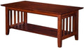Pemberly Row Transitional Solid Wood Coffee Table, Walnut Finish, 44 in x 22 in x 18 in, Mission Style, Eco-Friendly Hardwood, Sturdy Leg Assembly, Durable Living Room Table