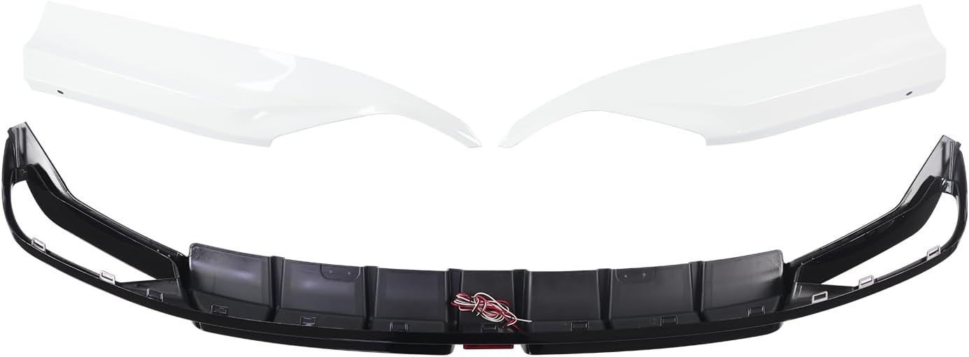 Front Bumper Lip Splitter Spoiler for 2018-2020 Honda Accord, Front Lower Bumper Valance Air Dam Deflector for 10th Gen Honda Accord Front Bumper Protector Accessories (Diffuser- Black & Pearl White)