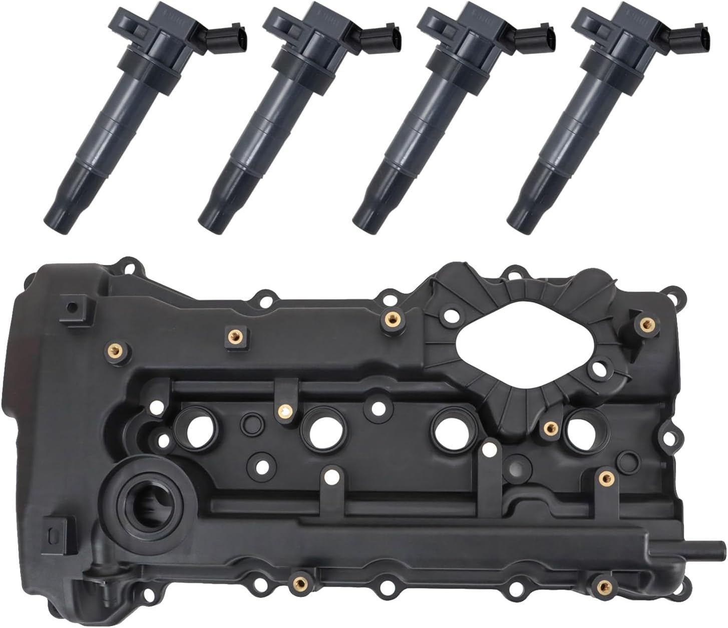 TRQ Ignition Coil Kit 5 Piece Coil on Plug Compatible with 2011-2014 Hyundai Sonata 2013-2015 Santa Fe Sport 2011-2015 Kia Optima