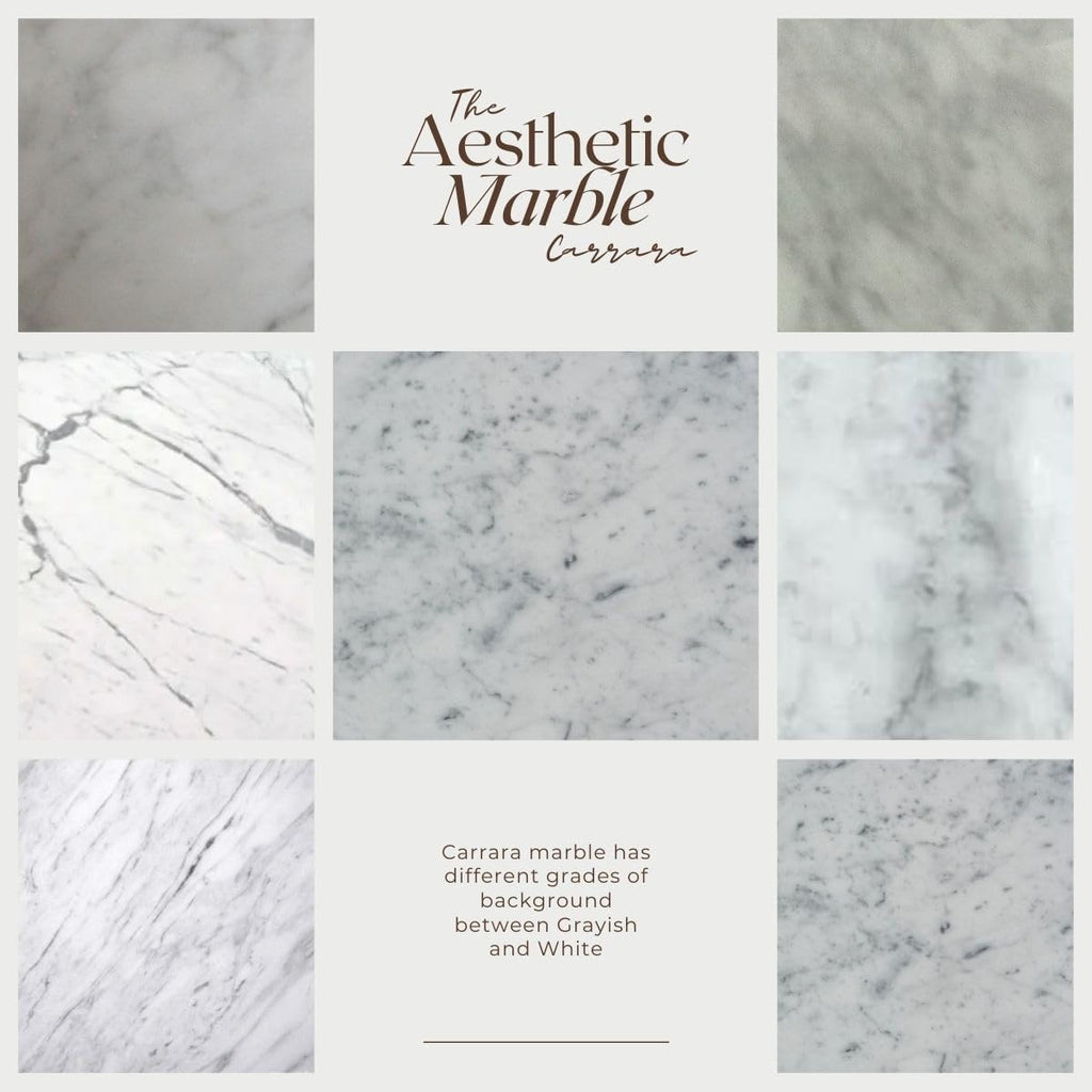 Tenedos Carrara Marble Threshold Tile (Marble Saddle) Honed Finish for Shower Curb, Doorway Floor Transition, Bathroom Vanity Backsplash, Window Sill, Custom Length and Width (Thickness: 0.75 inches)