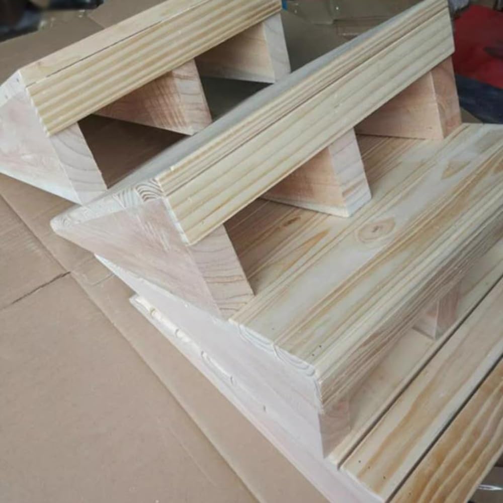 Solid Wood Threshold Ramp for Doorways 3' 4' 5' 6' Rise, Portable Curb Ramp Entry Ramps, Wood Wheelchair Ramps for Steps/Front Door/Stair(30x31x11cm/12x12.2x4.3in)