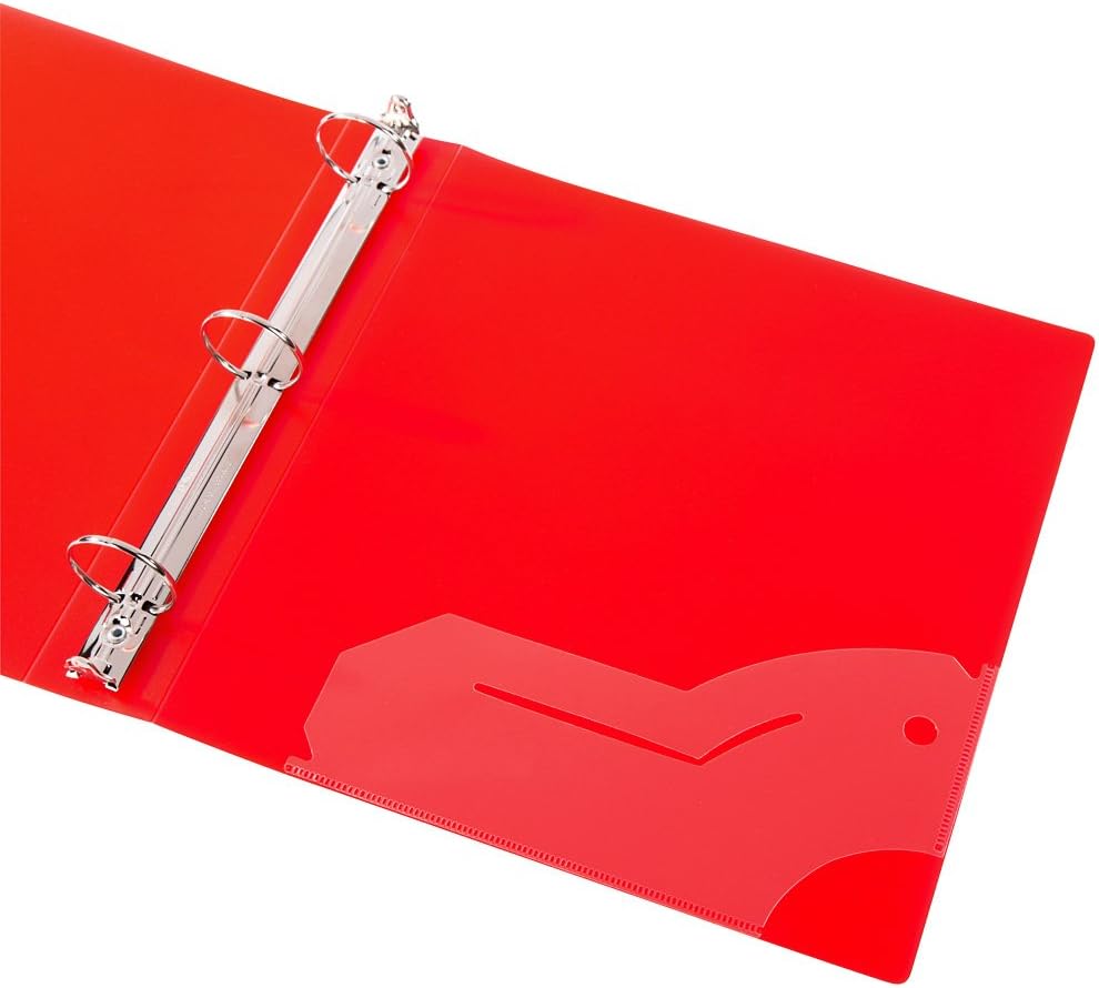 Filexec 3 Ring Binder, 1.5 Inch Capacity, Frosted, Letter Size, Blueberry, Strawberry, Grape, Lemon, Lime, Tangerine (50160-6493) (Pack of 24)