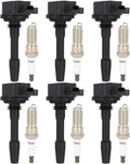 ECCPP UF825 6 ignition coils with 6 iridium Spark Plugs for ford for F-150 2018-2021, Explorer 2020-2021, Transit-150/250/350/350, 3.3L 3.5L, JL3Z12029A UF825 DG564