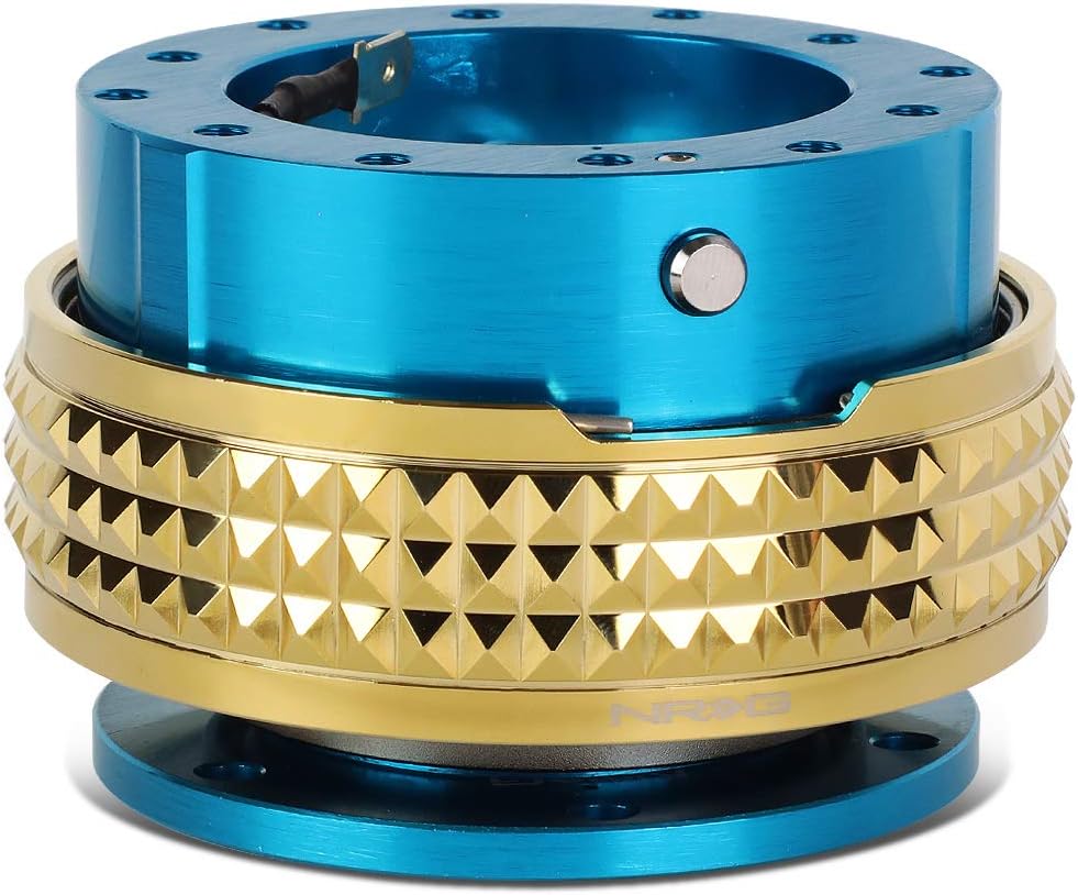 NRG Innovations SRK-210NB/CG Quick Release Kit (New Blue Body / Chrome Gold Pyramid Ring)