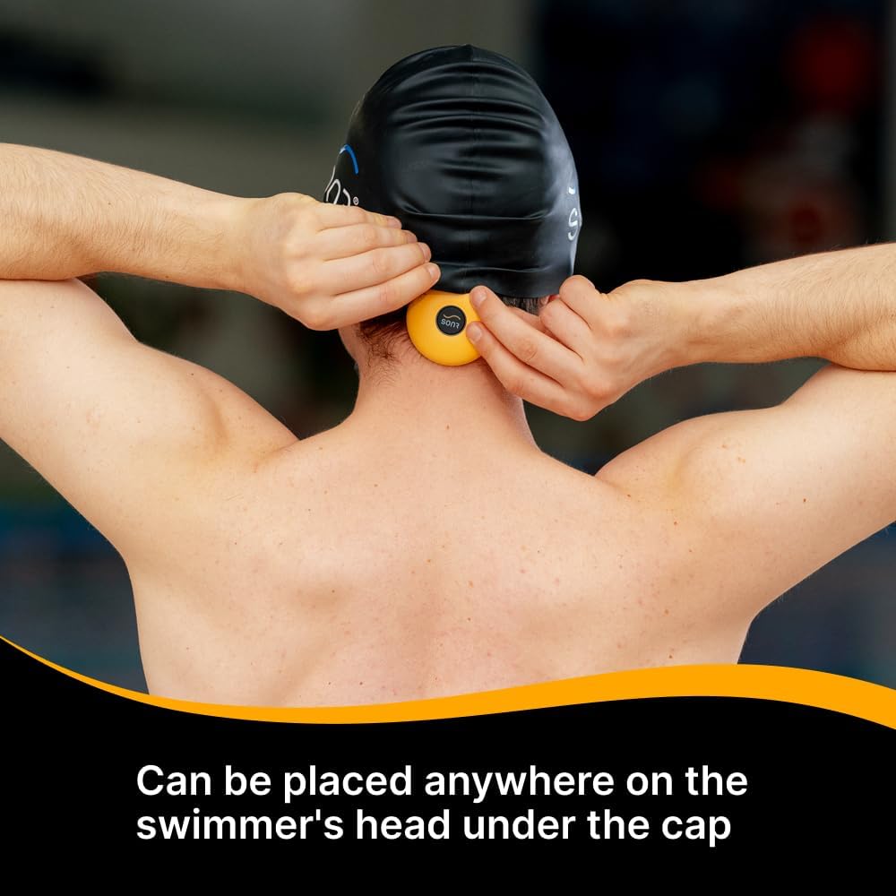 SONR Music 2-in-1 Bundle: Sunny Yellow Open-Ear Underwater Music Player for Swimmers with Matching Storage Case