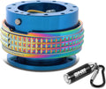 NRG Innovations SRK-210BL-MC Gen 2.1 Steering Wheel Quick Release + LED Keychain Flashlight