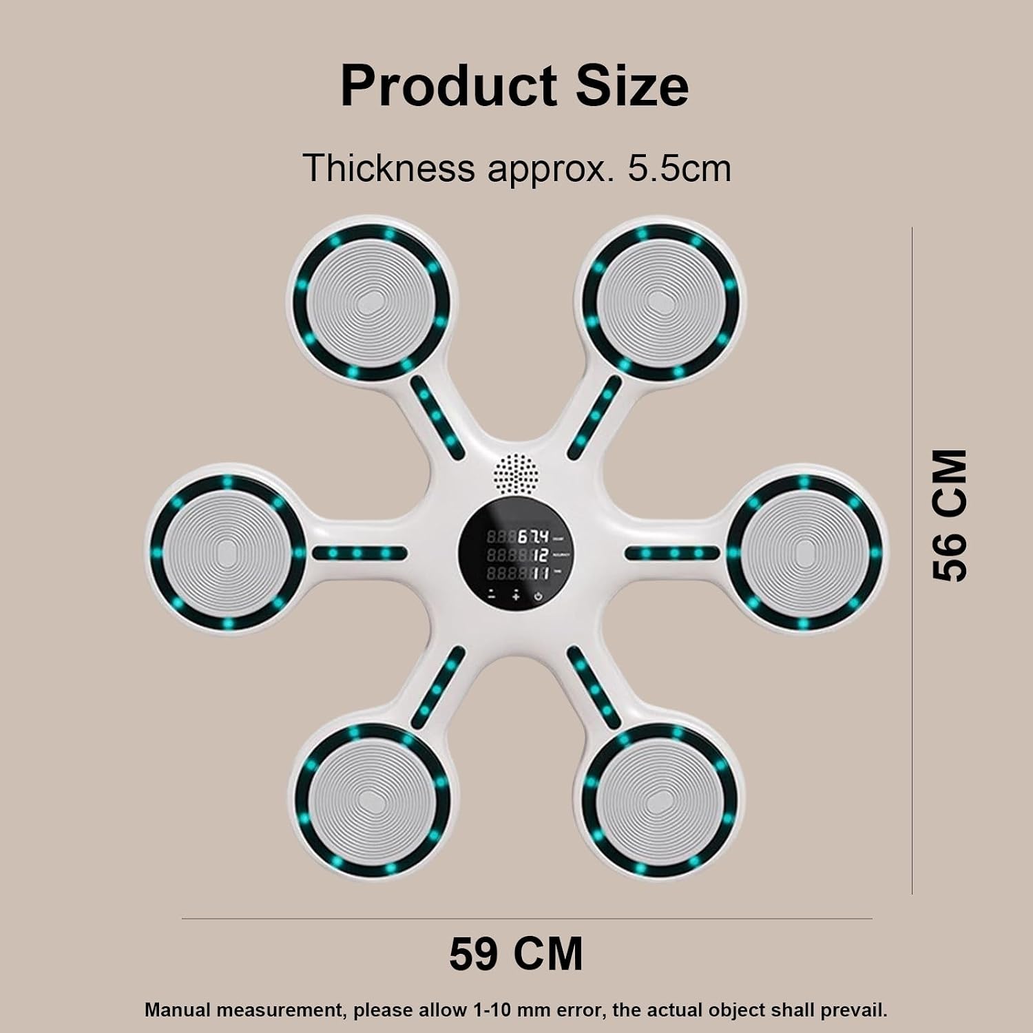Music Boxing Machine, Professional Wall Mounted Electronic Boxing Trainer, with A Pair of Gloves, LED Display, Automatic Speed Adjustment, for Gym/Home