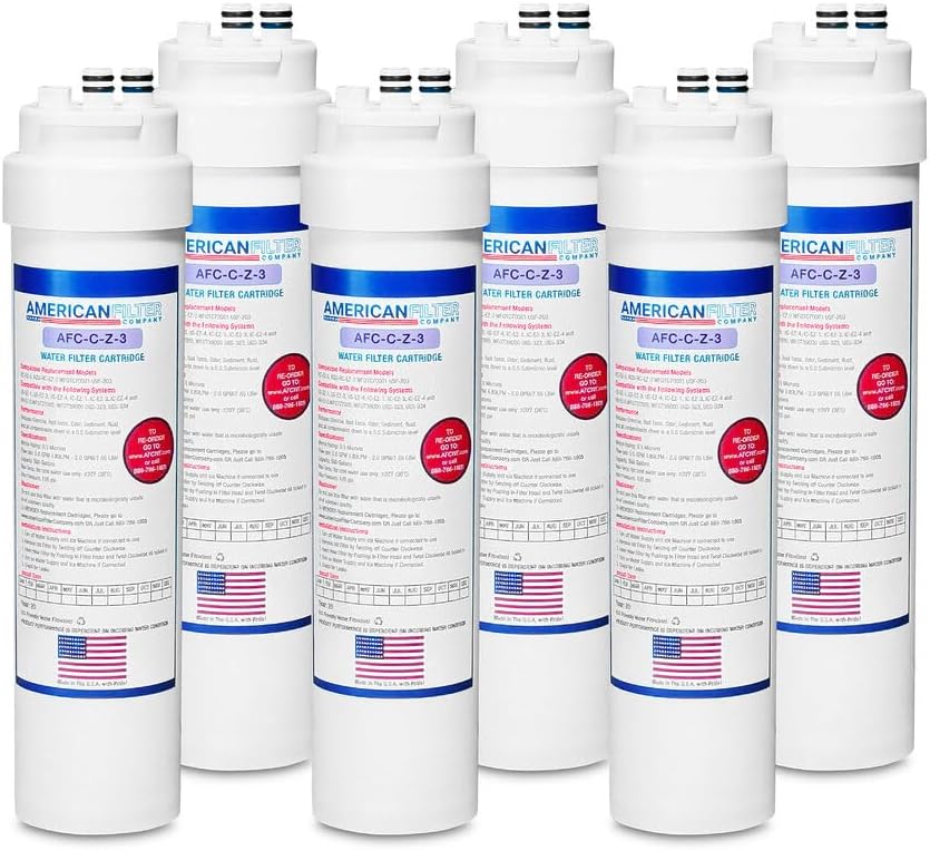 American Filter Company® # AFC-C-Z-3, Compatible with Brita® Redi-Twist™ USF-203 Under Sink Water Filter cartridge - 6 Filters