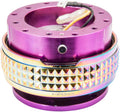 NRG Innovations SRK-210PP/MC Quick Release Kit (Purple Body/Neochrome Pyramid Ring)