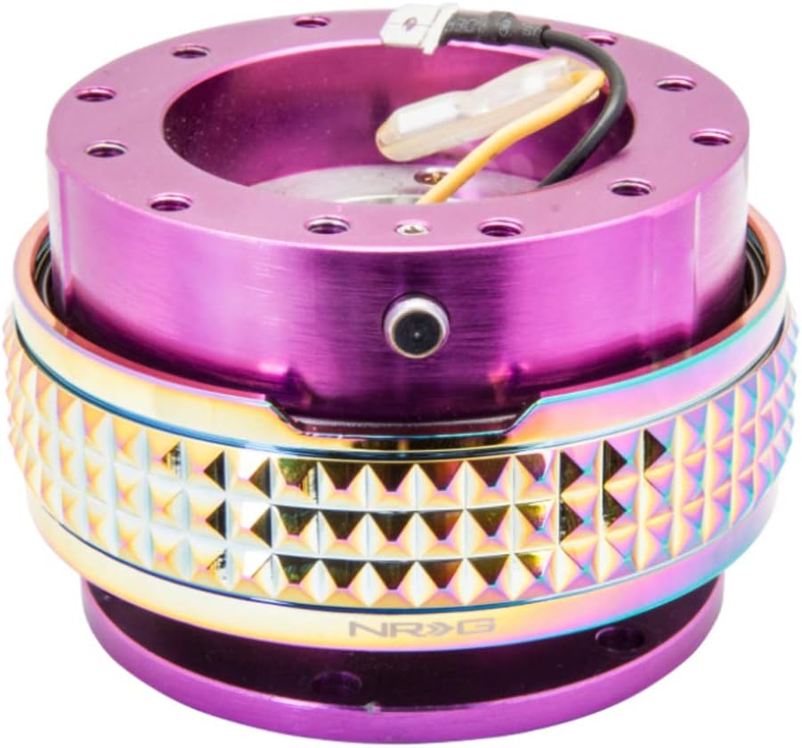 NRG Innovations SRK-210PP/MC Quick Release Kit (Purple Body/Neochrome Pyramid Ring)