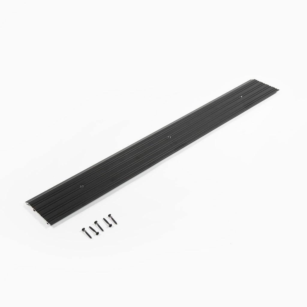 Heavy Duty Aluminum Threshold with Special Curve/Half Saddle for a Smooth Surface for Wheelchair Ramp Accessibility, Residential and Commercial Properties. Multiple Colors and Sizes. (72' Black)