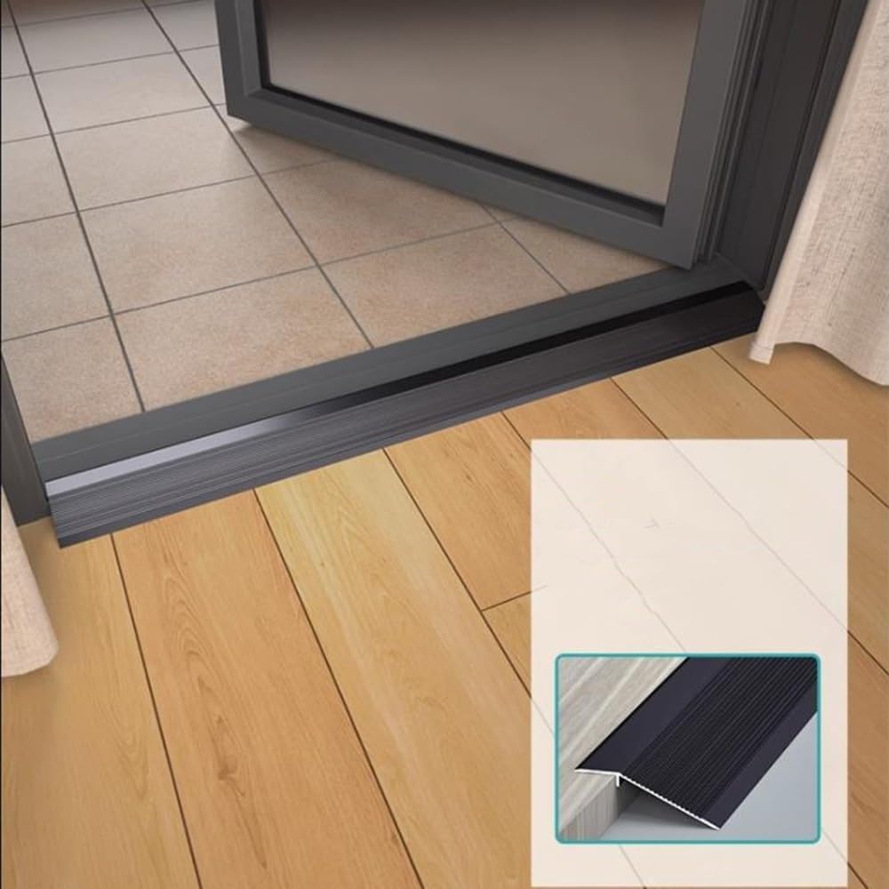 36 inch Metal Floor Transition Strip Replacement, Home Entry Ramp Extra Wide Reducer Gap Cover for Doorways, Threshold Ramps for Wheelchair Wood Tile Floors ( Color : Purple Gold , Size : 10*90cm(3ft)