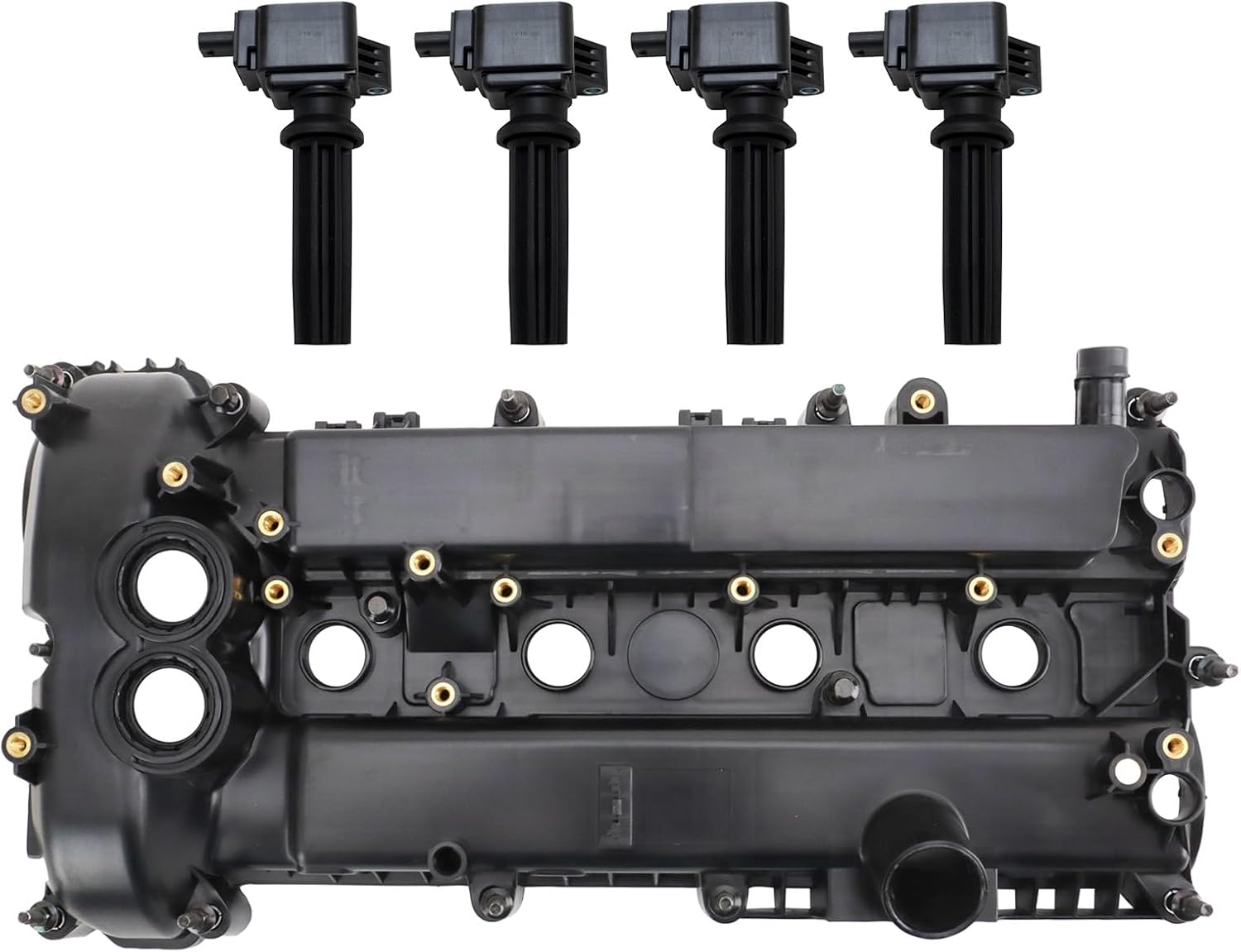TRQ Ignition Coil Kit 4 Piece Coil on Plug Compatible with 2012-2014 Ford Edge 2013-2016 Escape 2012-2015 Explorer 2013-2018 Focus 2013-2016 Fusion 2013-2017 Taurus 2015-2016 Lincoln MKC MKZ
