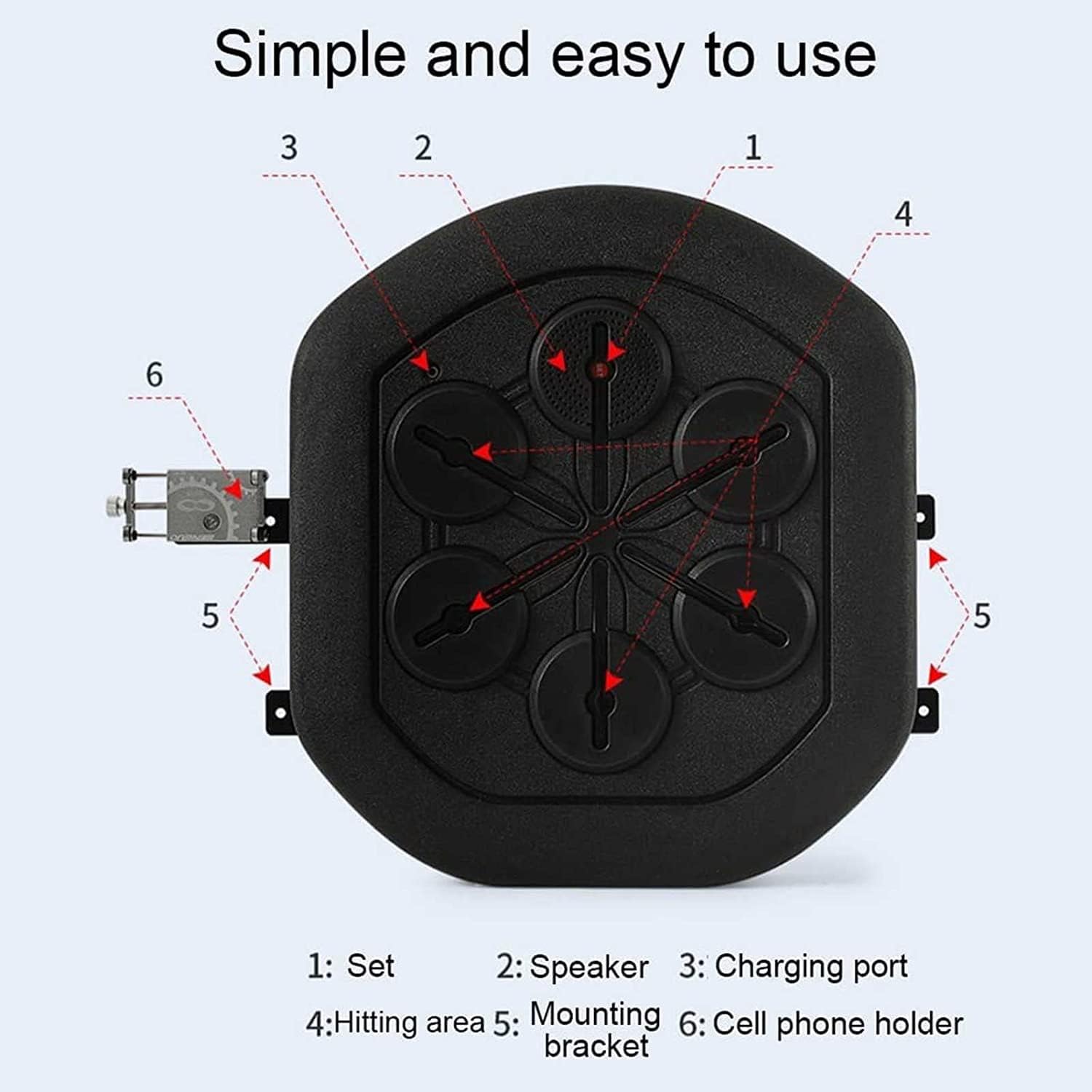 Home Music Boxing Machine Smart Musical Boxing Machine, Music Boxing Training Machine with Lights, Electronic Boxing Target Training Punching Equipment