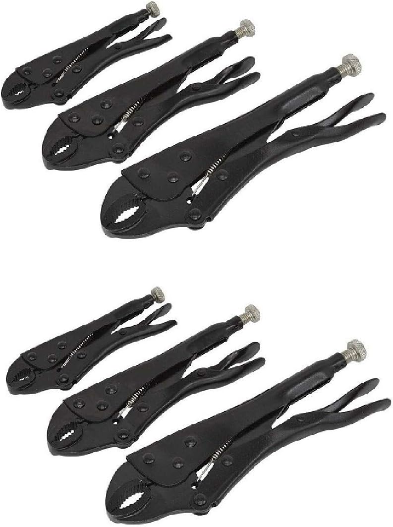 2 set 3pc Locking Pliers Set Black Finish Teeth That Grip Like a Vise! Adjustable NEW , Jikkolumlukka