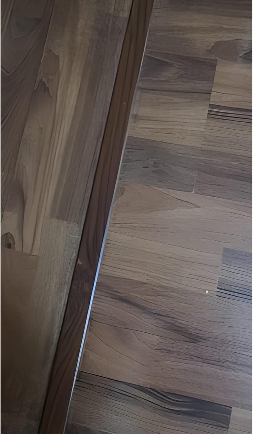 Metal T Molding Transition Strip, Carpet Edge Trim Self Adhesive, Gray Reducer Doorways Threshold Ramp for Flat Floor, Wood Effect Edging Strips (Color : Width 33mm, Size : Length 100cm (39.4in))