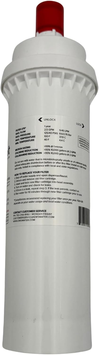 F.SET.BD-6000C Bluedot Water Filter Replacement Cartridge Compatible with BG-1000C, BG-3000C, BG-12000C, and BG-6000FFC All In One Carbon Block Filter