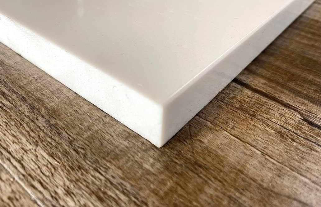 Tenedos Solid White Engineered Marble Doorway Floor Tile Threshold Saddle Polished, for Shower Curb, Bathroom Vanity Backsplash, Window Sill, Maintenance Free, Stain Resistant - (5' x 60')